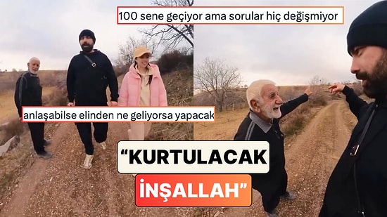 Yoldan Geçen Ukraynalı Çiftle Sohbet Etmeye Çalışan Amcanın Samimiyeti Beğeni Topladı