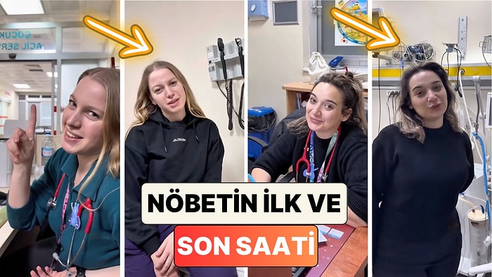 Pediatri Doktorları Nöbetlerinin İlk ve Son Saatlerindeki Görüntülerini Paylaştı