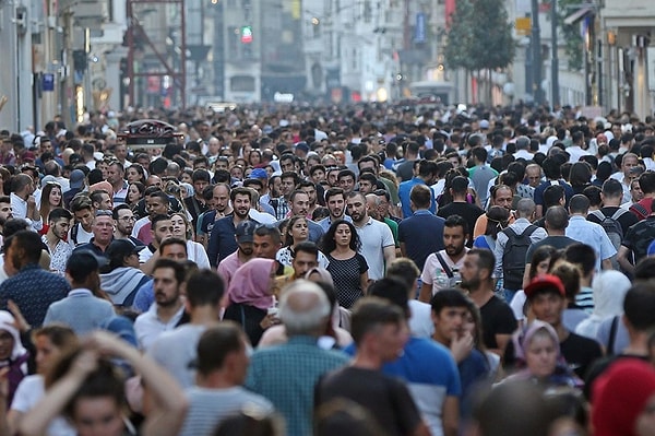 Türkiye'de kilometrekareye 112 kişi düşerken İstanbul'da 2 bin 943 kişi düştü.