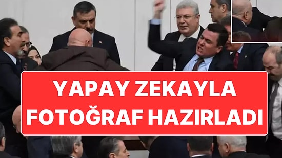 Melih Gökçek Meclis’teki Kavgaya Yapay Zekâ ile Oluşturduğu Görselle Katıldı