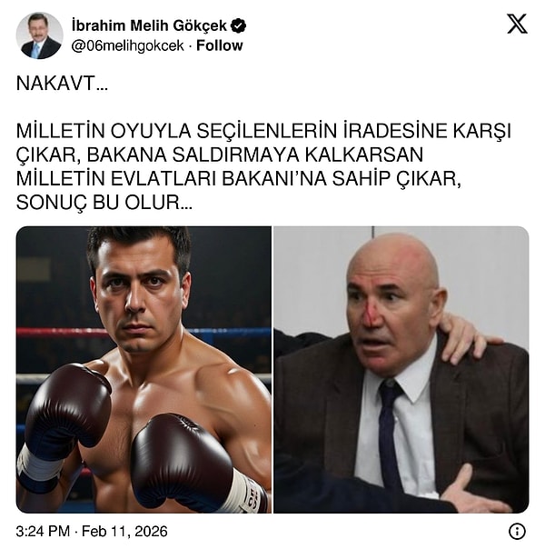Melih Gökçek’in paylaşımı 👇
