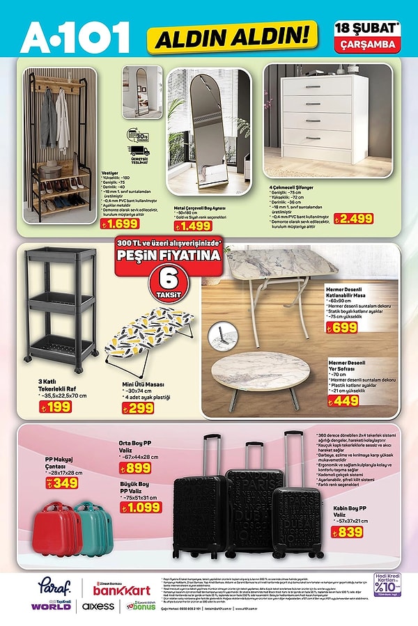 Metal Çerçeveli Boy Aynası 1.499 TL