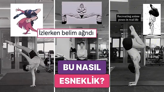 Bu Nasıl Esneklik: Sporcu Dilnoza Abdusalimova İmkânsız Gibi Görünen Anime Pozlarını Denedi