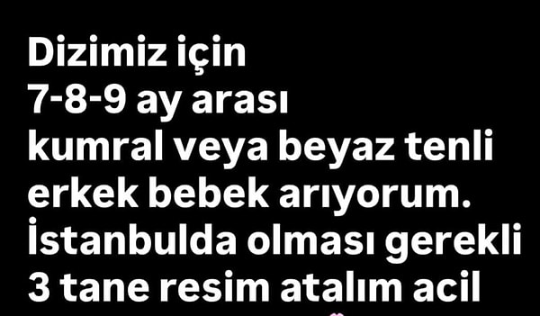 Kızılcık Şerbeti için bir bebek arandığı iddia edilmişti.