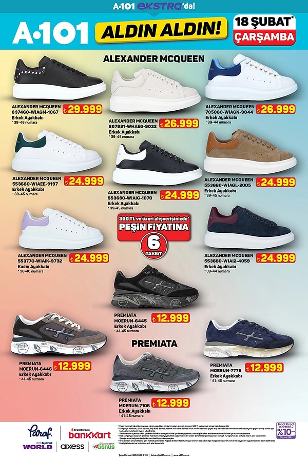 Alexander McQueen ve Premiata Ayakkabı Çeşitleri