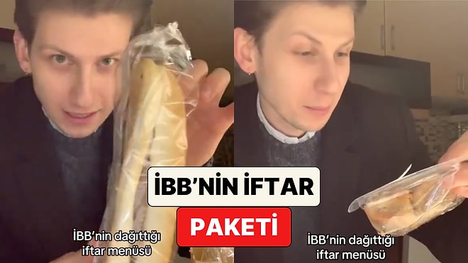 Bir Sosyal Medya Kullanıcısı İBB'nin Dağıttığı İftar Paketi'nin İçeriğini Paylaştı