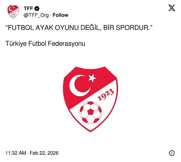 Galatasaray’ın sert açıklaması sonrasında TFF’den ilginç bir paylaşım geldi.