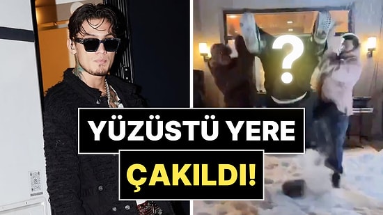 Karda Akrobatik Hareketler Deneyen Çakal, Yüzüstü Yere Çakıldı!