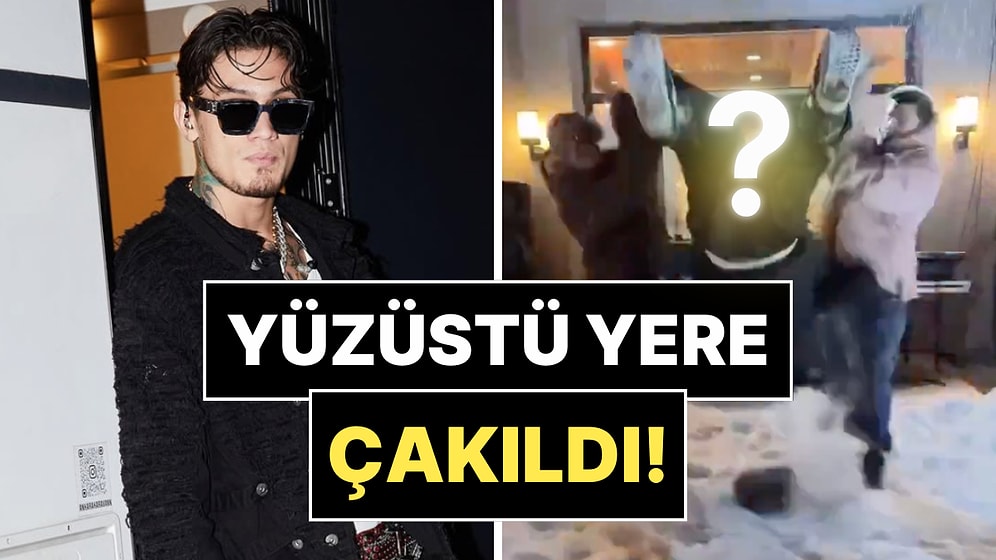 Karda Akrobatik Hareketler Deneyen Çakal, Yüzüstü Yere Çakıldı!