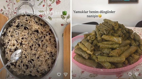 Son olarak iftar hazırlığı sırasında çektiği bir fotoğrafı paylaşan Ece’nin yaprak sarması, iç harcında salça olmaması nedeniyle sosyal medyayı ikiye böldü.