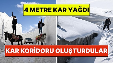 Köyde Kar Evleri Aştı: 'Kar Koridoru'ndan Geçerek İlçeye Ulaşıyorlar