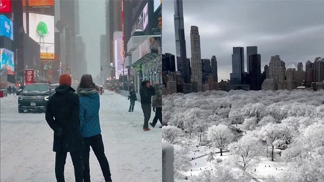Stunning Footage of New York City Blanketed in White After a Snowstorm Captivates Viewers All Around the World
