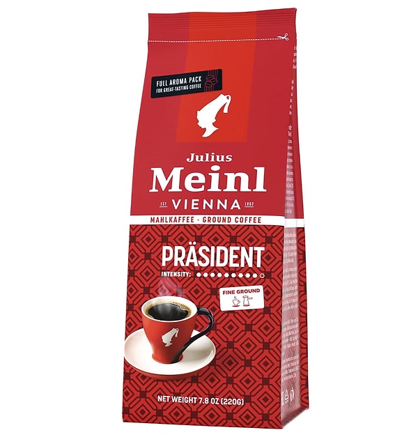 Güne aromatik bir başlangıç: Julius Meinl Präsident Blend filtre kahve indirimde!