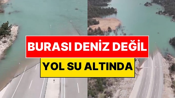 Sular Altında Kalan Antalya-Konya Yolunun Son Hali Ağızları Açık Bıraktı