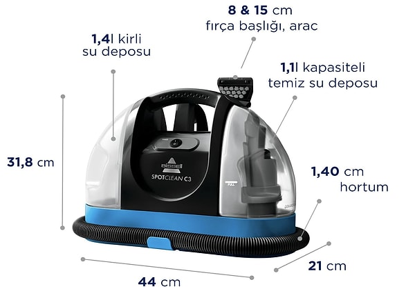 Koltuk, halı veya araç içi temizliğinde devrim yaratan Bissell kalitesi şimdi indirimde!