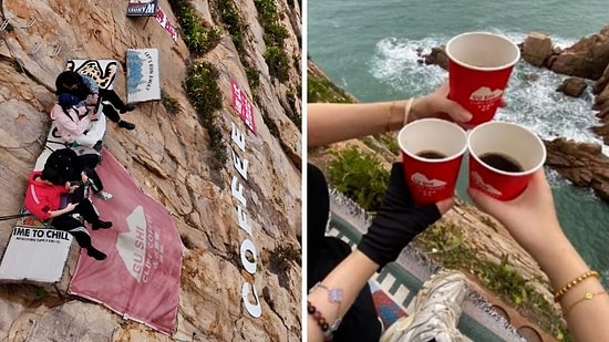 An Interesting Cafe Where You Can Sip Coffee on the Edge of a Cliff!