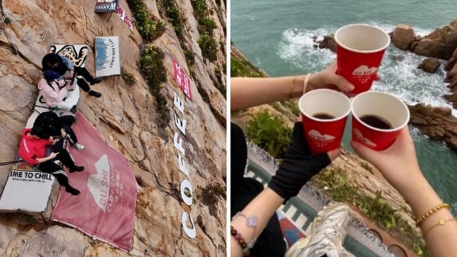 An Interesting Cafe Where You Can Sip Coffee on the Edge of a Cliff!