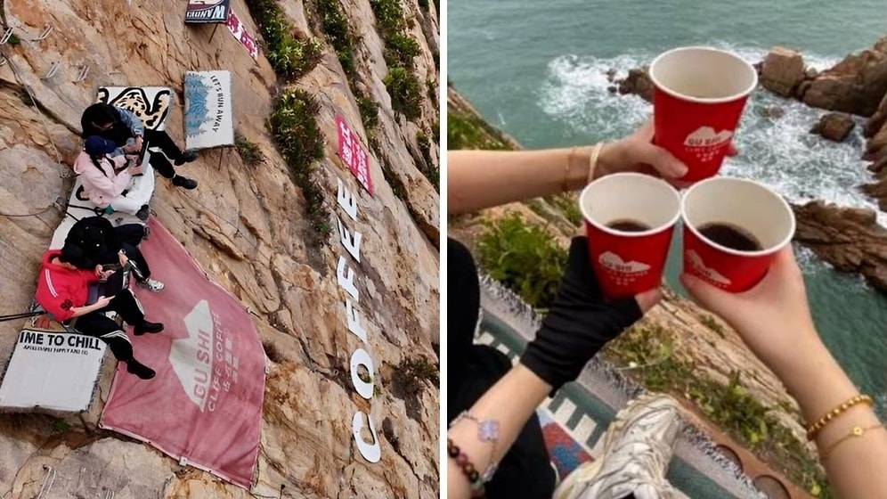 An Interesting Cafe Where You Can Sip Coffee on the Edge of a Cliff!