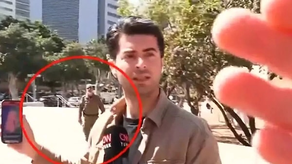 İran’ın füzelerinin hedefi olan Tel Aviv’de yayın yapan iki Türk gazeteciye güvenlik güçleri müdahale etmişti.