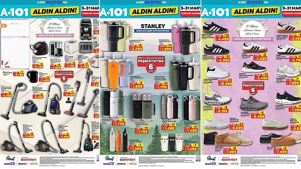 A101'e Stanley Termos Geliyor! 5 Mart 2026 A101 İnternete Özel Aldın Aldın Kataloğu
