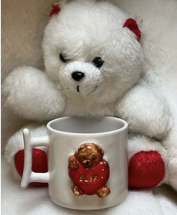 İsme özel bir sıcaklık: Ayıcık Figürlü İsimli Kupa!