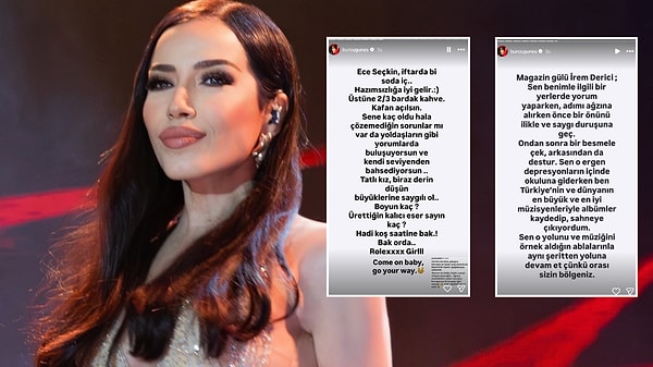 Tepkilerin ardından Burcu Güneş de sessiz kalmadı ve her iki isme de sosyal medya üzerinden yanıt verdi.