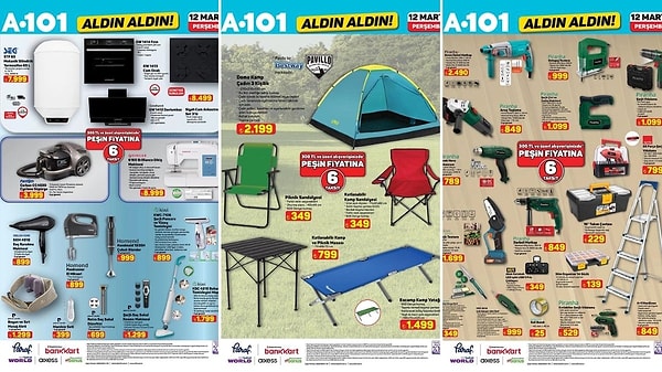 A101'e Yapı Market Ürünleri Geliyor! 12 Mart 2026 A101 Aldın Aldın Kataloğu