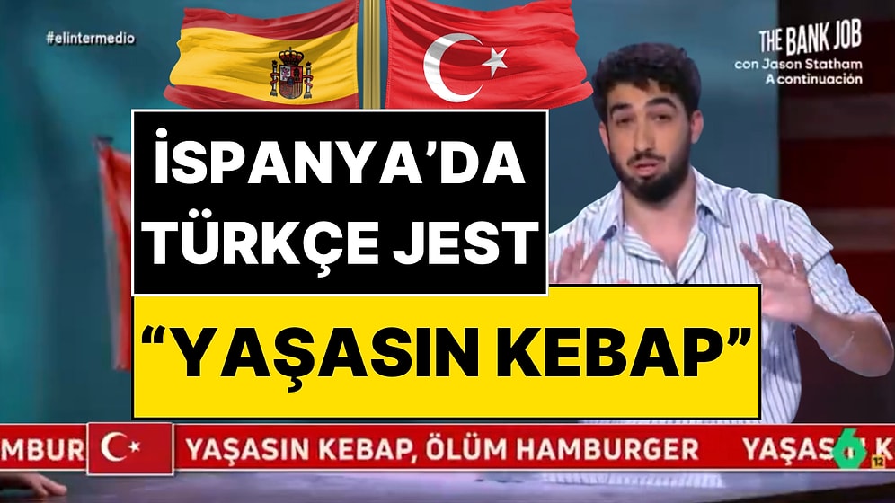 İspanya'nın Ünlü TV Programında Türkçe Jest! "Yaşasın Kebap" Yazısı Ekrana Verildi