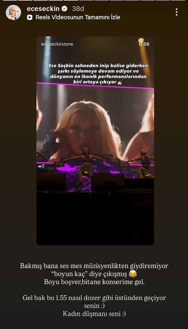 Burcu Güneş’in yanıtının ardından Ece Seçkin'den cevap gecikmedi.