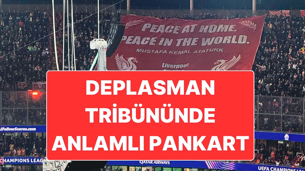 Galatasaray Deplasmanındaki Liverpool Taraftarlarından Anlamlı Pankart
