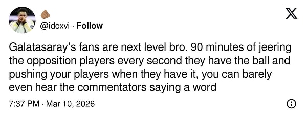 Galatasaray taraftarı da yüksek takipçili hesaplar tarafından takdir gördü.