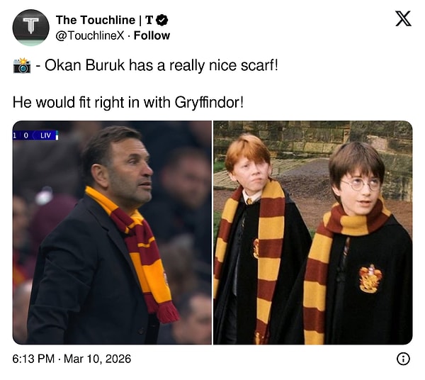 Okan Buruk'un atkısı da mizah sayfaları tarafından kullanıldı.