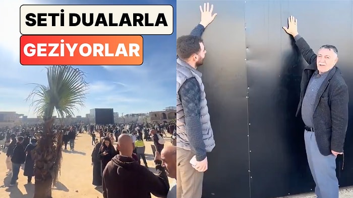 Dualarla Gezmeye Başladılar: Gebze'de Bir Film Çekimleri İçin Kurulan Mekke Temalı Plato Yoğun İlgi Gördü