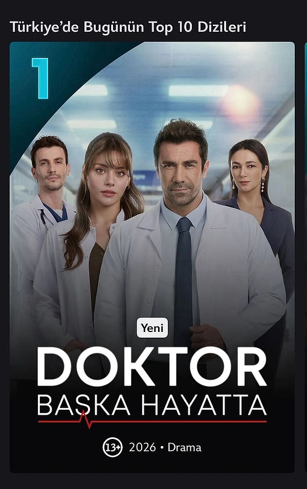 NOW'ın sezon ortasında yayınlanan yeni dizisi Doktor Başka Hayatta son derece olumlu yorumlar aldı.