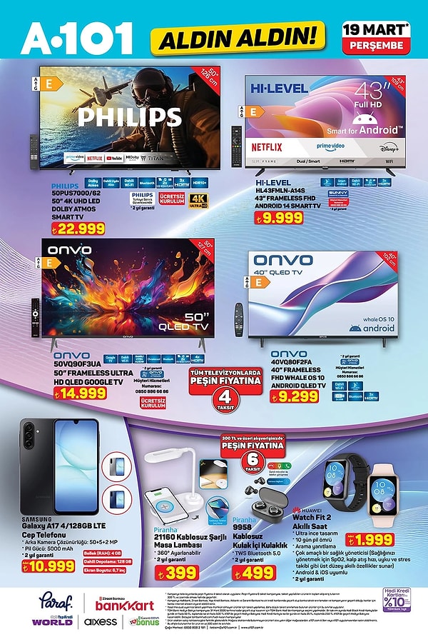 Philips 50'' 4K UHD LED DOLBY ATMOS SMART TV 22.999 TL