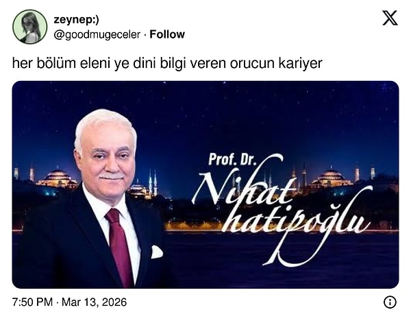 16. Tıp doktorluğundan sonra Oruç'un güncel meslek:
