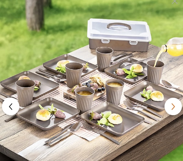 Piknik sepeti derdine son: Vienev 32 Parça Taşınabilir Piknik Seti!