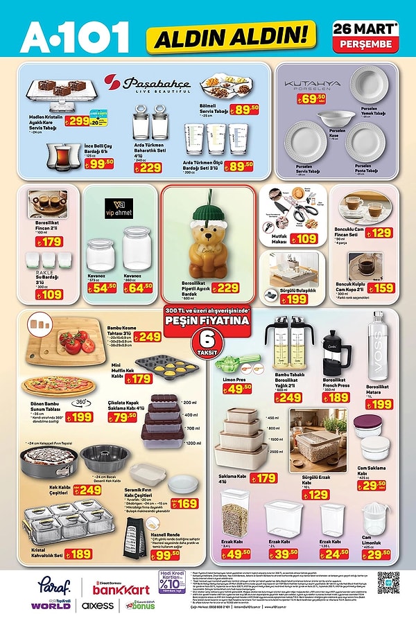 Madlen Kristalin Ayaklı Kare Servis Tabağı 299 TL