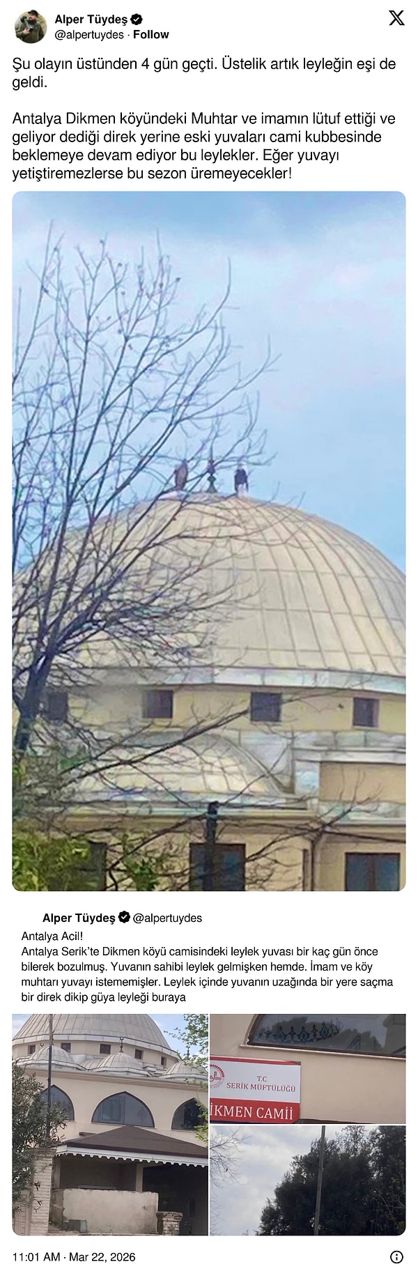 Alper Tüydeş, konuyla ilgili bir kez daha çağrıda bulundu.