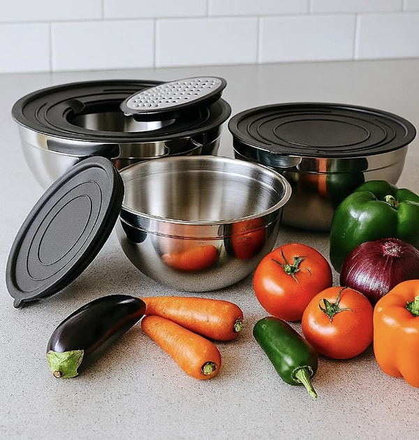 Mutfakta 9'u 1 arada: Serenk Modernist Çelik Set!