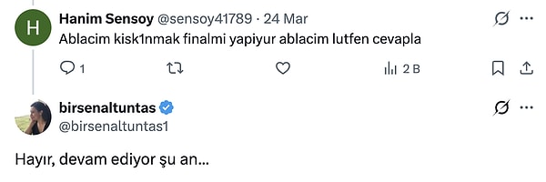 İşte Kıskanmak dizisinin final ihtimaline Birsen Altuntaş'ın açıklaması: