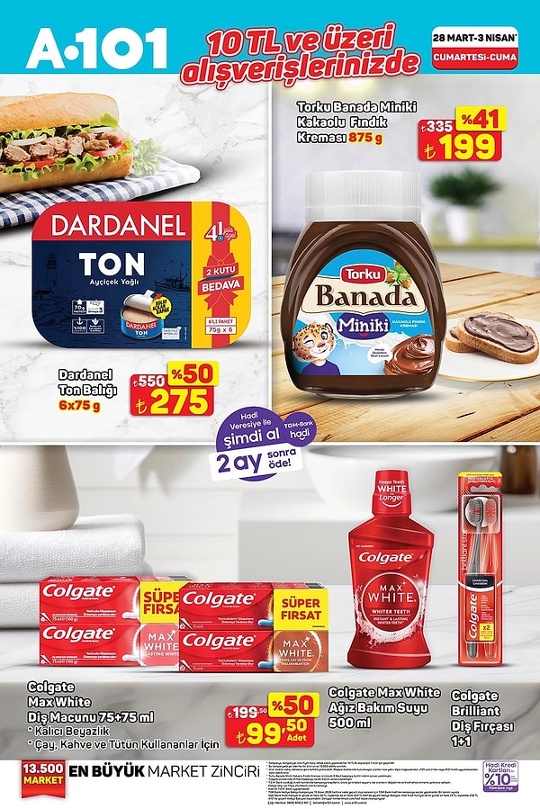 10 TL ve üzeri alışverişlerde;