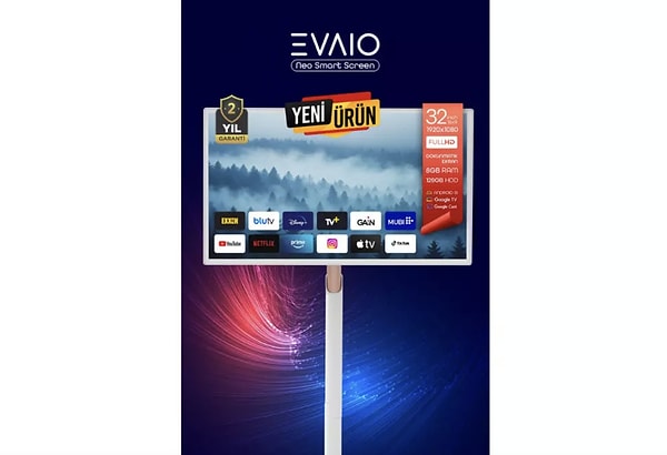 Evaio Neo Android Smart Taşınabilir LED TV