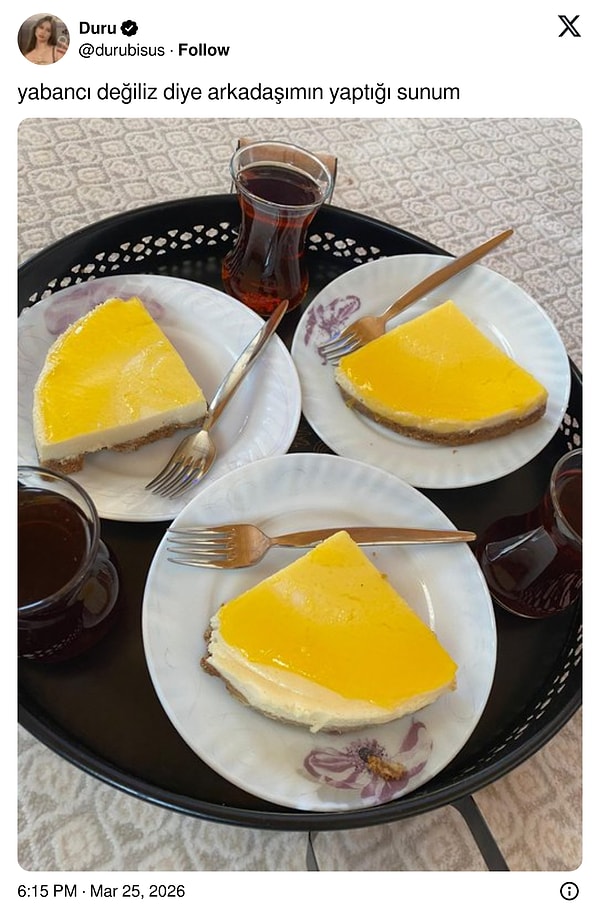 Tüm cheesecake yenmiş ama?