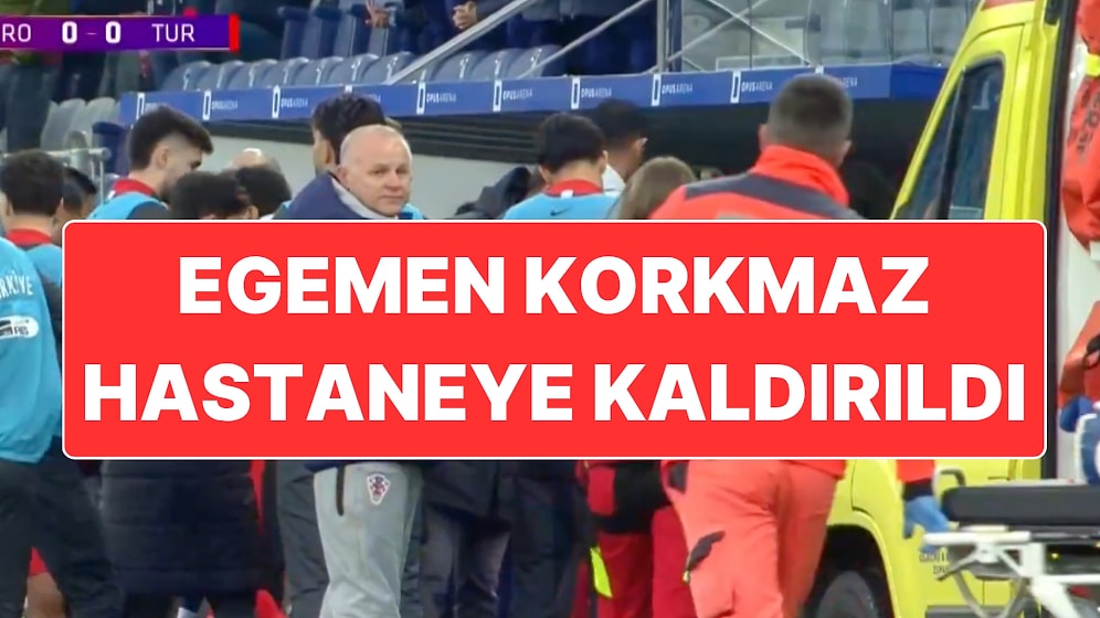 Türkiye Ümit Milli Takım Maçında Teknik Direktör Egemen Korkmaz Hastaneye Kaldırıldı
