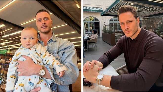 Aslan, Who Looks Exactly Like His Father Burak Çelik, Melts Hearts with His Cuteness!