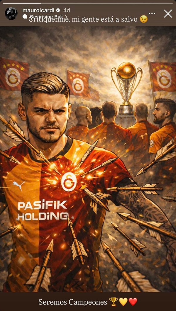 Icardi’nin paylaşımı 👇