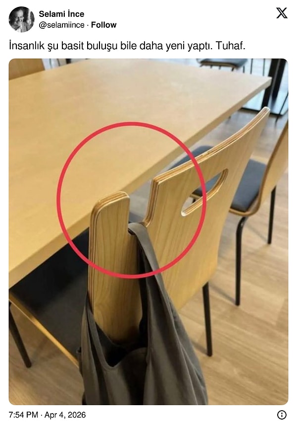 Kalktığınız an sandalye devrilebiliyor, gergin bir icat biraz.