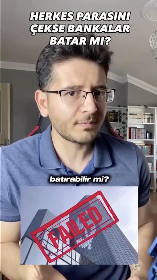 İçerik üreticisinin anlattıklarına göre; bankalar topladıkları mevduatın tamamını kasalarında nakit olarak tutmuyor.