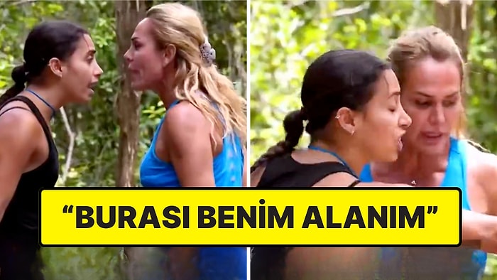 Survivor'da Yer Kavgası! Nagihan, Seda'nın Üzerine Yürüdü